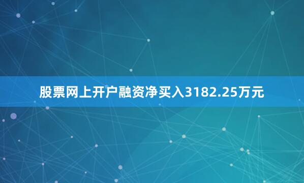 股票网上开户融资净买入3182.25万元