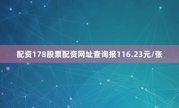 配资178股票配资网址查询报116.23元/张